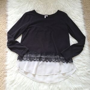Elle Black Long Sleeve Blouse